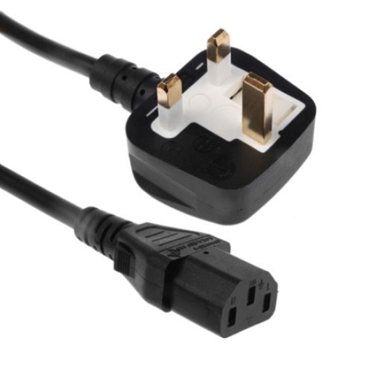 K2 3-Pin 1.5 Meter Black Desktop Power Cable